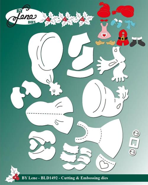 By Lene dies Christmas clothes Hue 2,8x5,2cm Passer til BLD1492